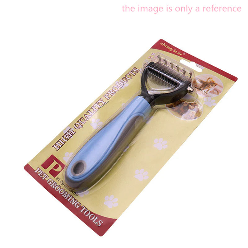 Double-Sided Pet Grooming Tool for Shedding and Hair Removal - Suitable for Dogs and Cats