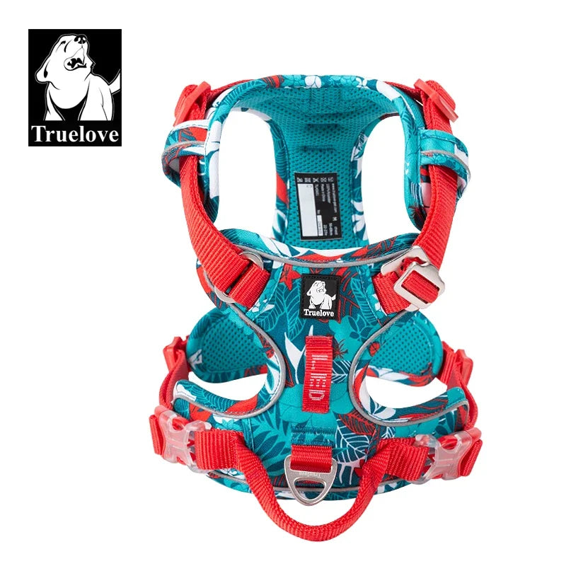 Pet Reflective Nylon Dog Harness No Pull Adjustable Medium Large Naughty Dog Vest Safety Vehicular Lead Walking Running