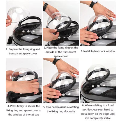 Cat Pet Carrier Backpack Transparent Capsule Bubble Pet Backpack Small Animal Puppy Kitty Bird Breathable Pet Carrier for Travel