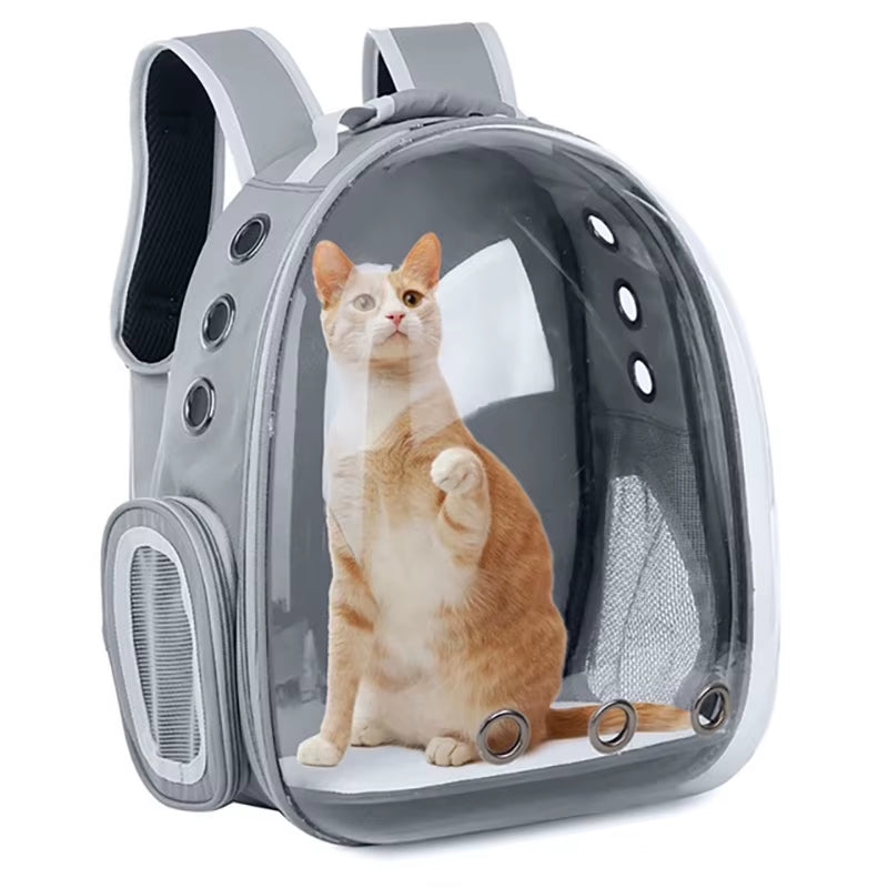 Cat Pet Carrier Backpack Transparent Capsule Bubble Pet Backpack Small Animal Puppy Kitty Bird Breathable Pet Carrier for Travel