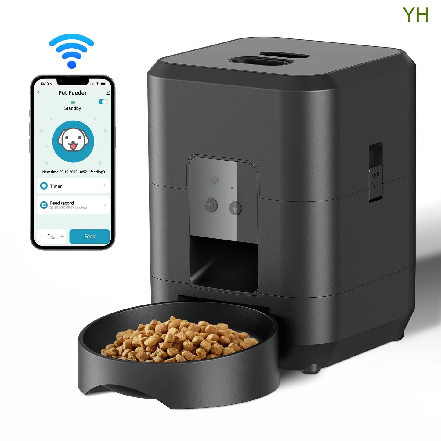 Intelligent Automatic Pet Feeder with Remote Control and Timed Feeding Features