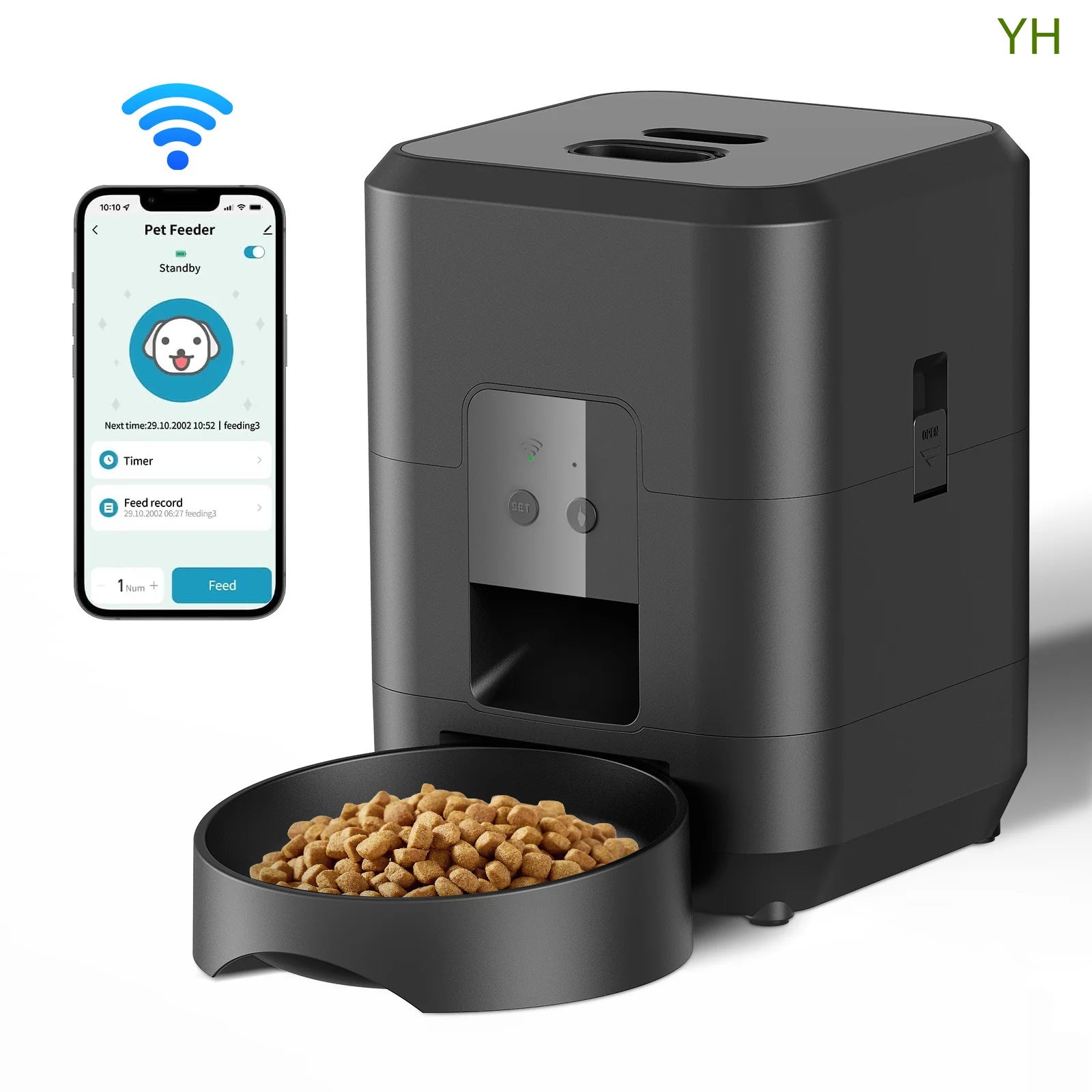 Intelligent Automatic Pet Feeder with Remote Control and Timed Feeding Features