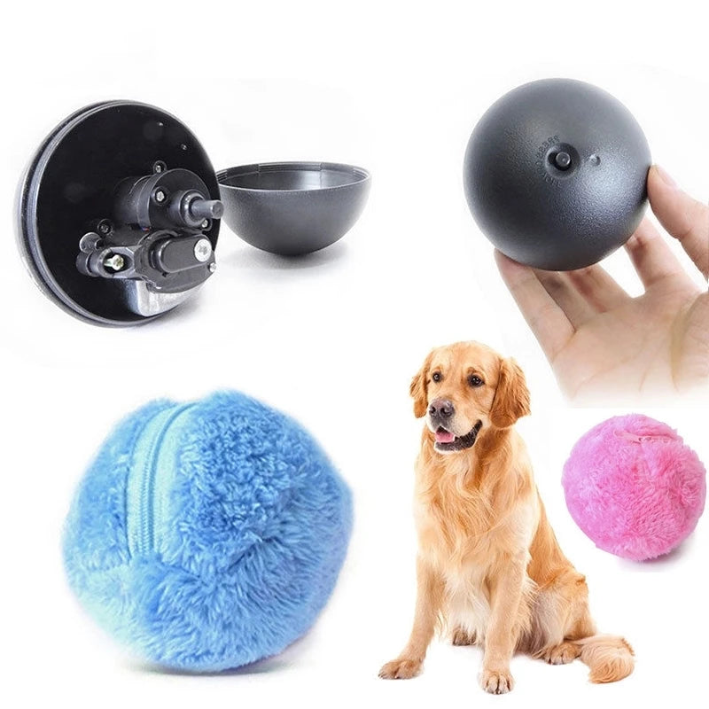 Pet Electric Toy Ball Magic Roller Ball Interactive Toy Robot Automatic Roller Ball Magic Ball New Dog Cat Pet Chew Plush 5Pcs