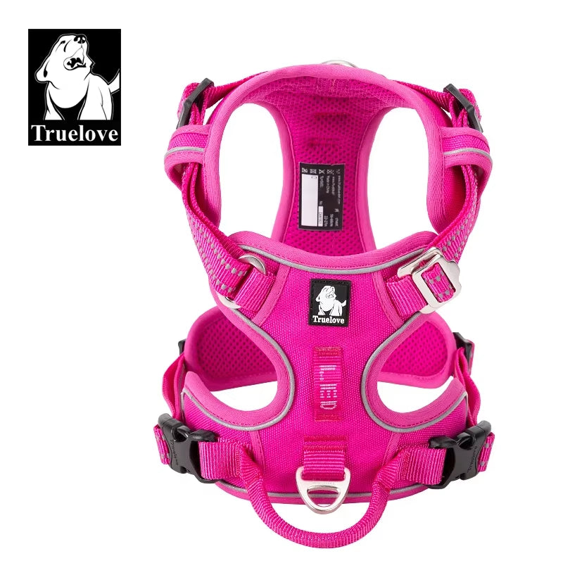 Pet Reflective Nylon Dog Harness No Pull Adjustable Medium Large Naughty Dog Vest Safety Vehicular Lead Walking Running