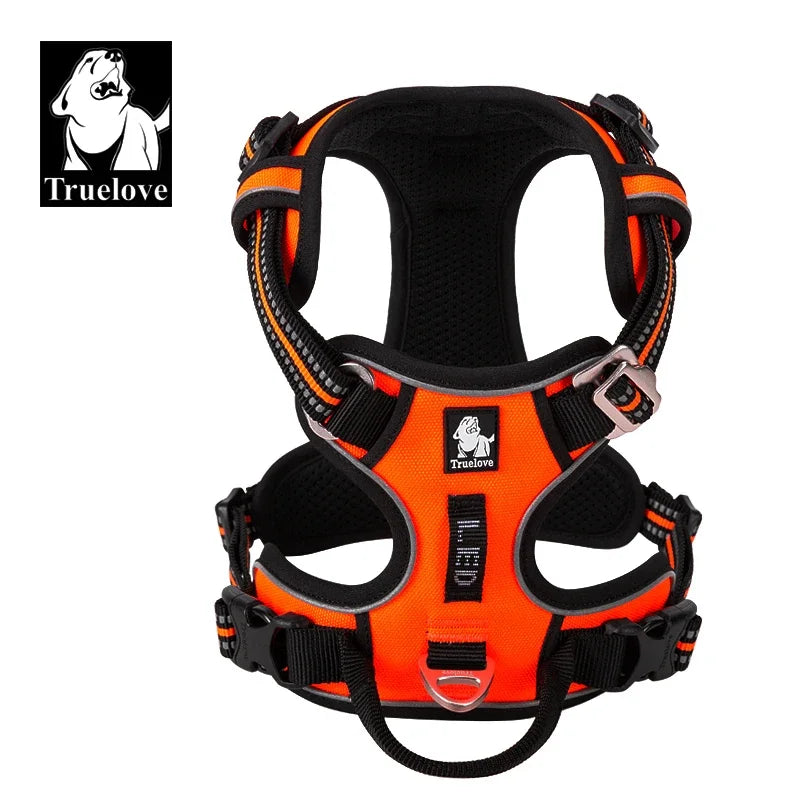 Pet Reflective Nylon Dog Harness No Pull Adjustable Medium Large Naughty Dog Vest Safety Vehicular Lead Walking Running