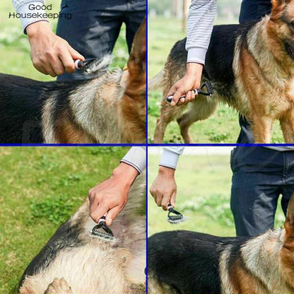 Double-Sided Pet Grooming Tool for Shedding and Hair Removal - Suitable for Dogs and Cats